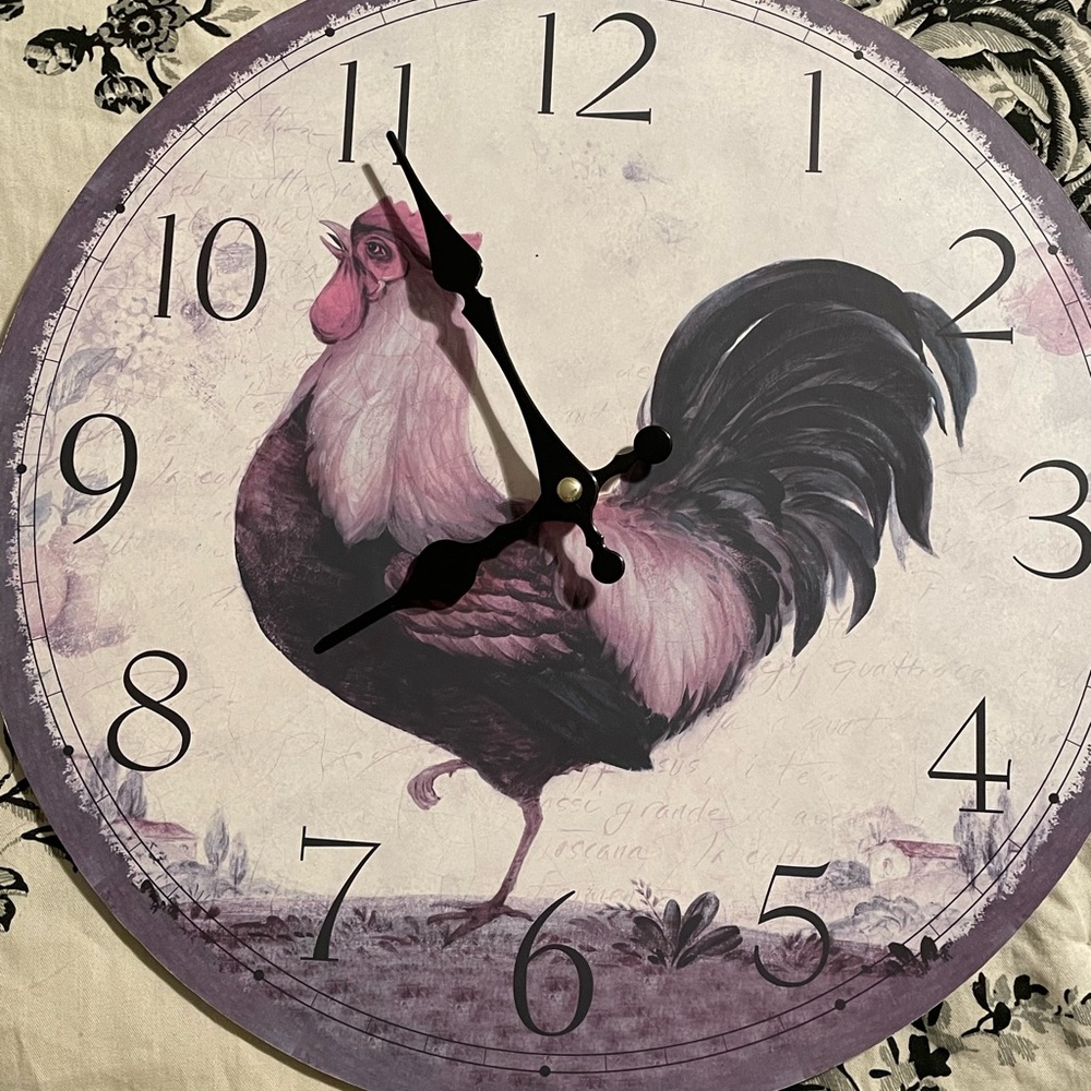 Rooster Clock Wall Clock